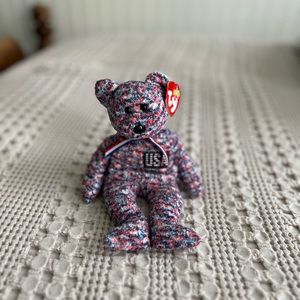 USA beanie baby bear